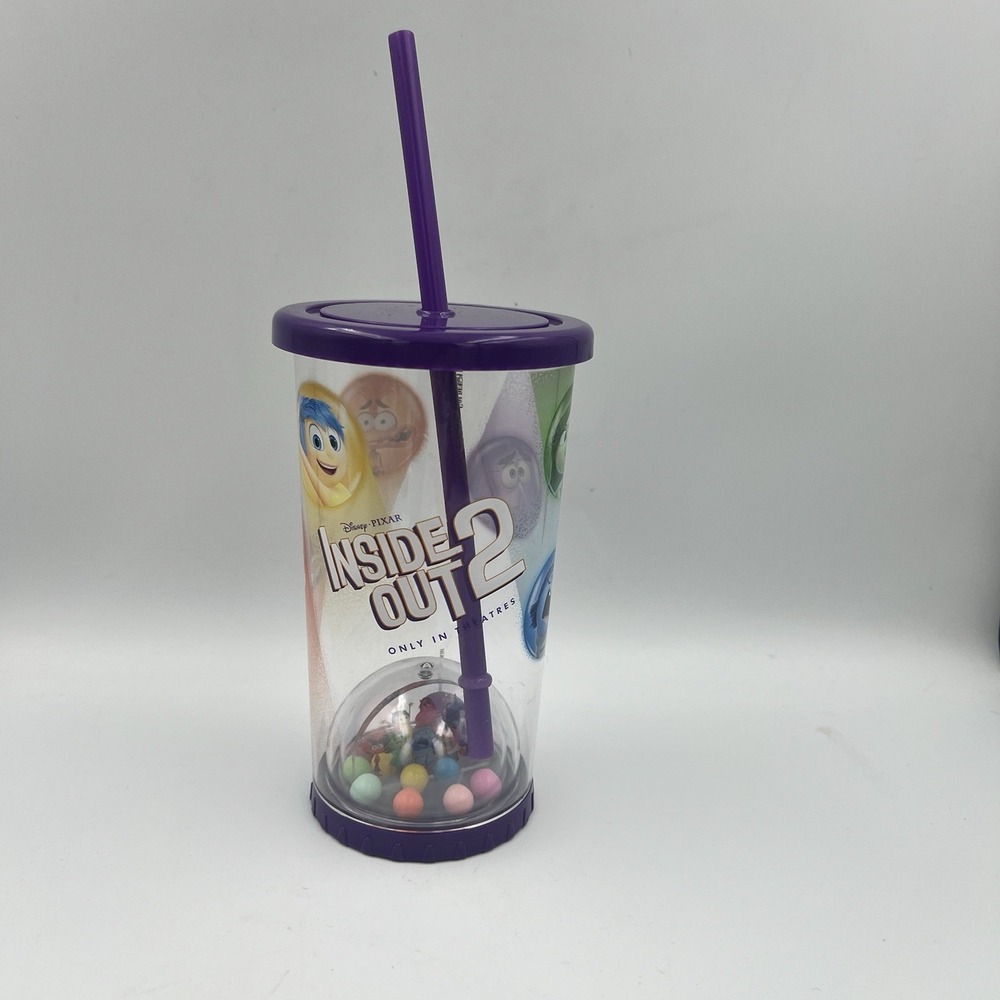 Disney Pixar Inside Out 2 Collectible Limited Edition Tumbler Cup Theaters Straw